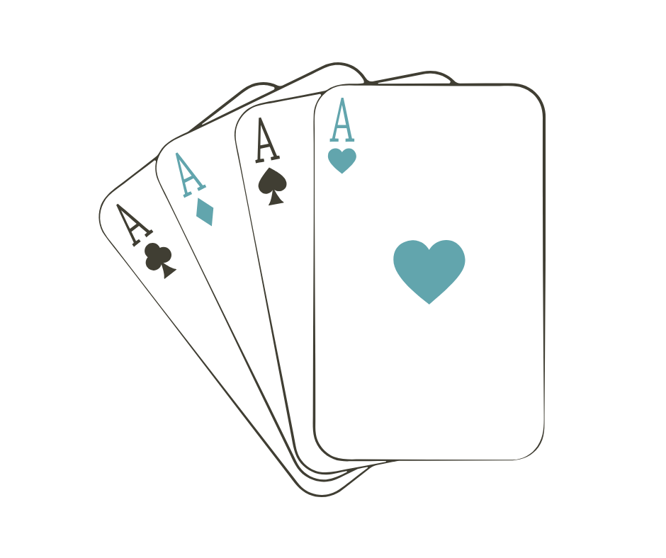 Illustration du module 2 : quatre as de cartes.
