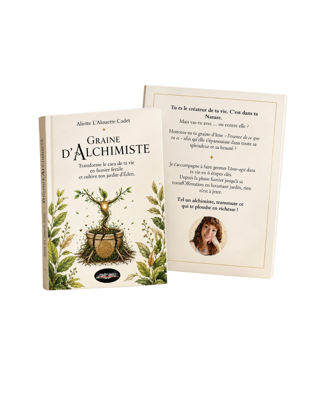 Graine d'Alchimiste, le livre d'Aliette L'Alouette Cadet : couverture et quatrième de couverture.
